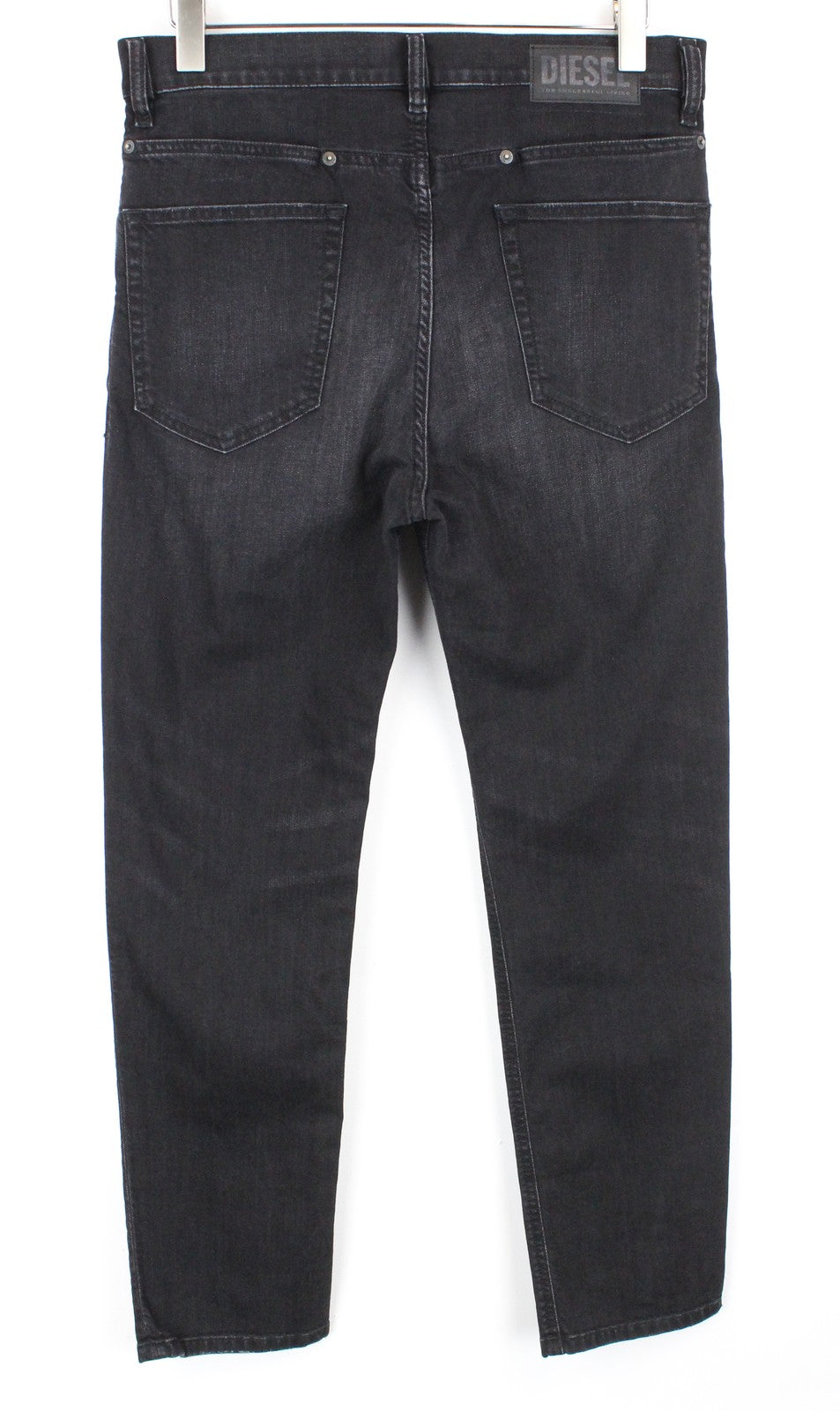 DIESEL D-Eetar 069BG Men Jeans W32/L32 Tapered Fit Washed Cotton Stretch Grey