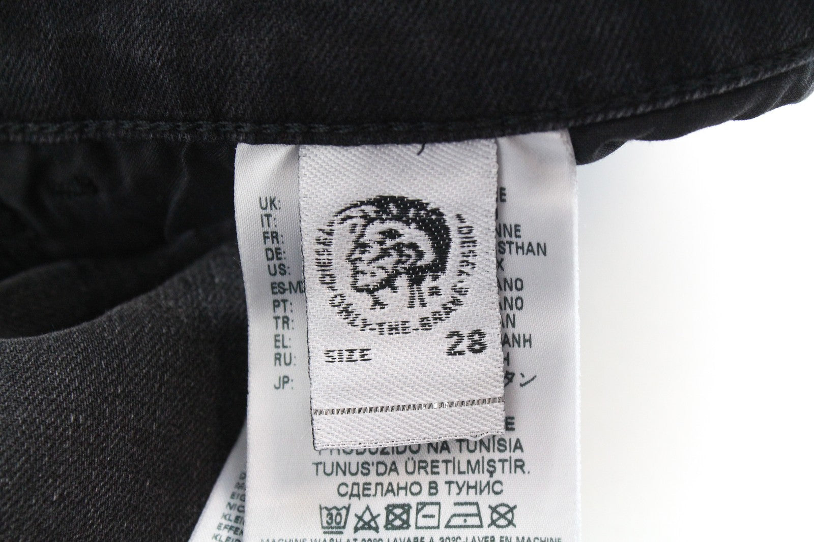 DIESEL D-Eetar 069DV Men Jeans W28/L32 Taper Fit Wash Cotton Stretch Grey