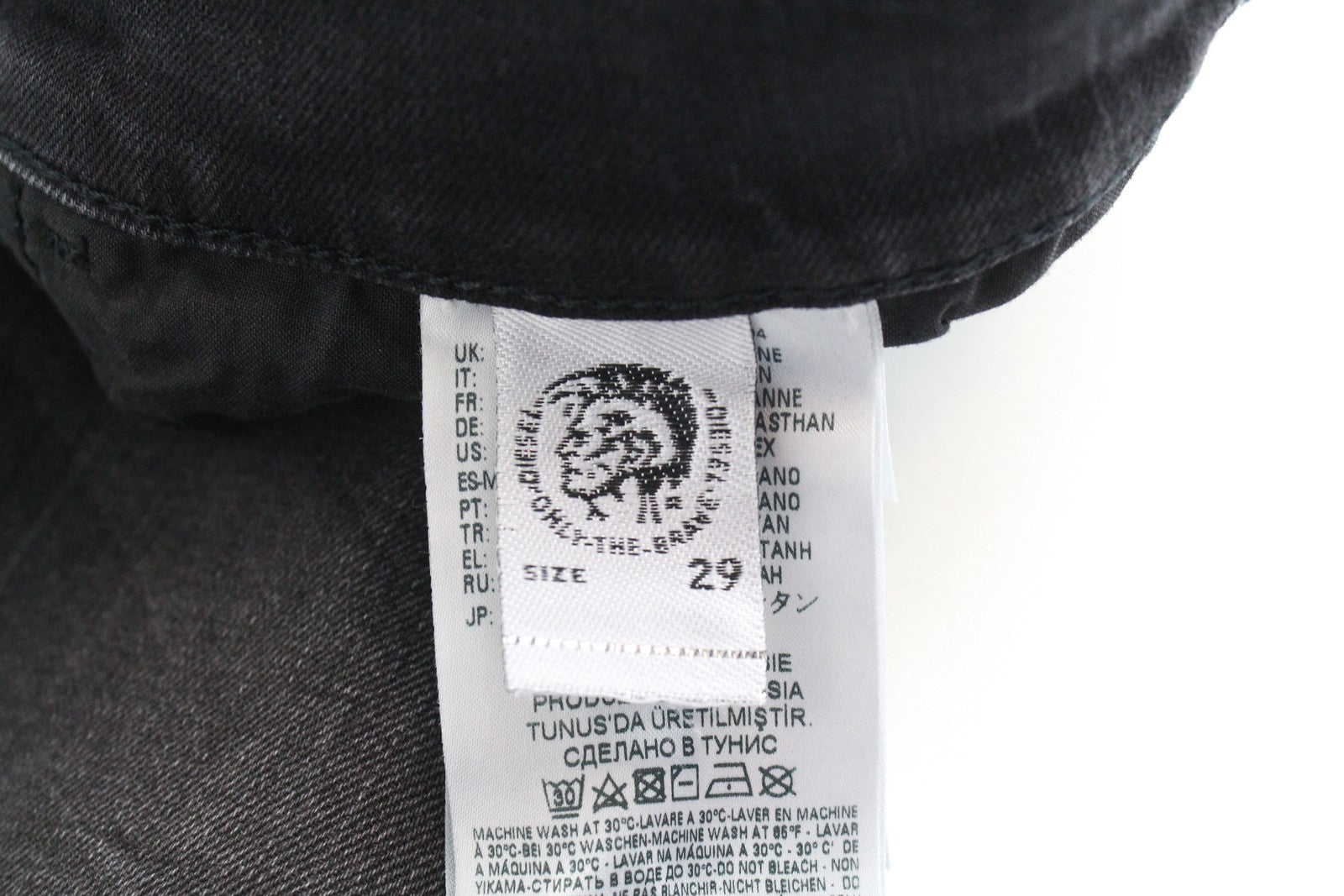 DIESEL D-Eetar 069DV Men Jeans W29/L30 Tapered Wash Ripped Cotton Stretch Grey