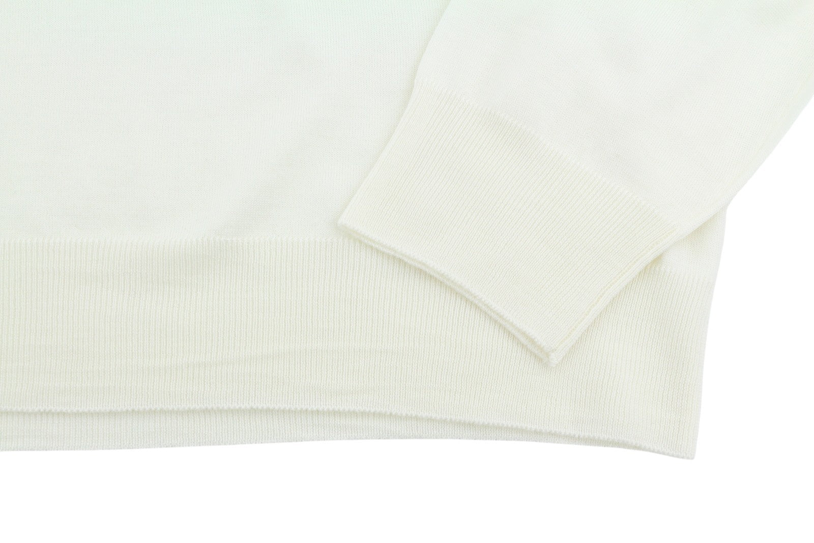 FILIPPO DE LAURENTIIS Men Jumper IT54 XL White 140s Merino Wool Silk Cashmere