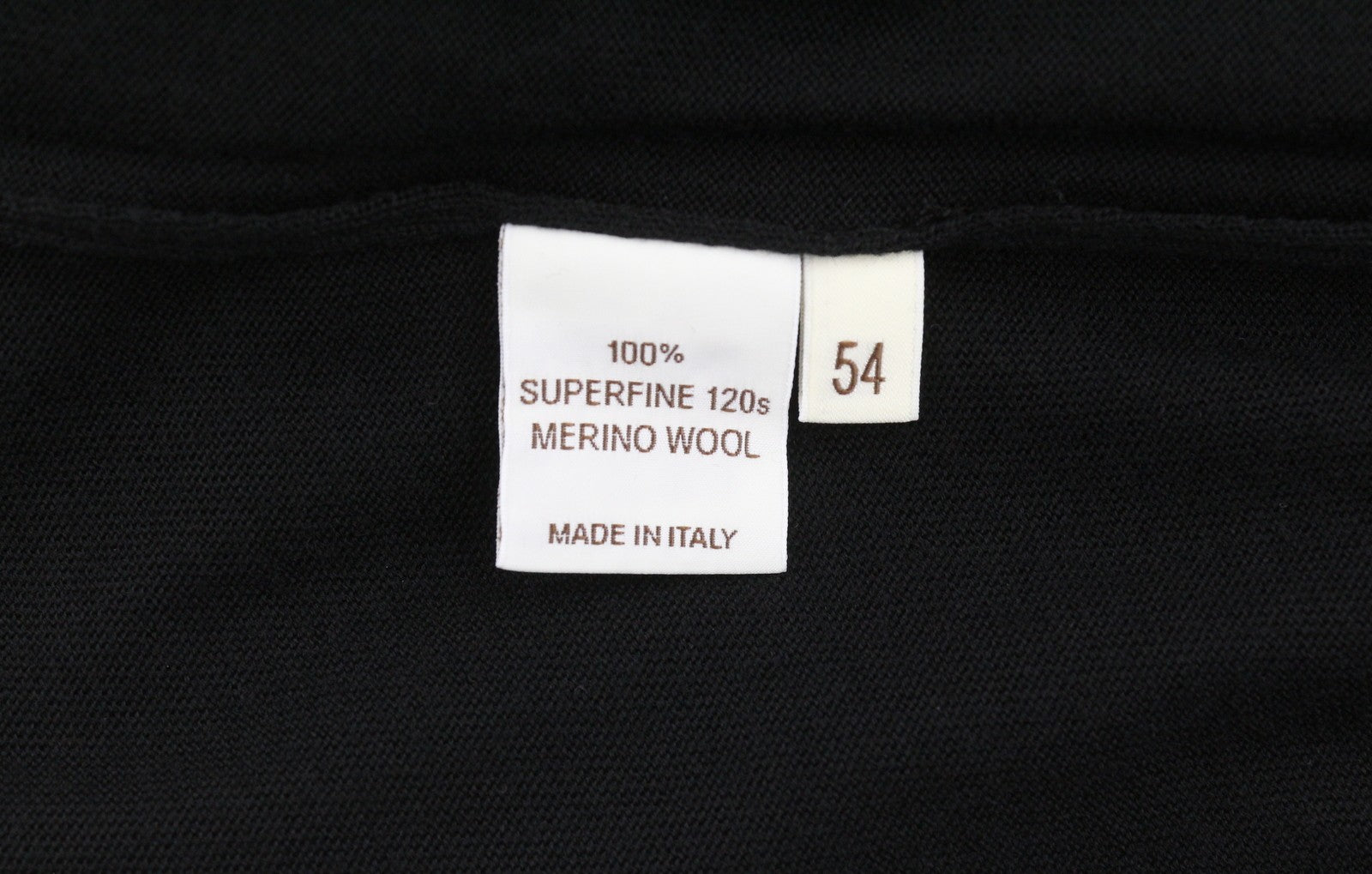 FILIPPO DE LAURENTIIS Men Jumper IT54 XL Black Superfine 120s Merino Wool Knit