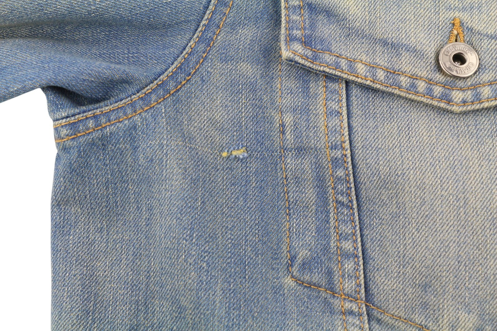 OFF-WHITE c/o VIRGIL ABLOH Diag Raw Patch Skate Denim Men Jacket XL FW25