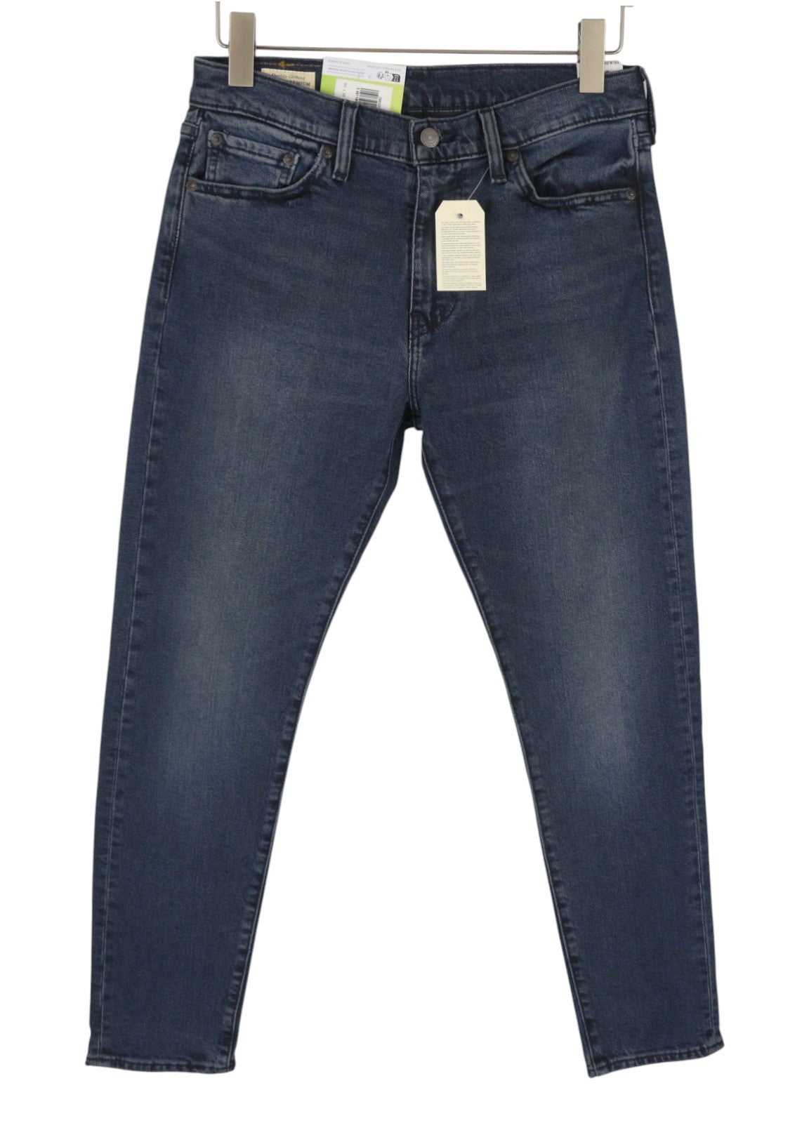 LEVI'S 512 Slim Taper Men Jeans W30/L30 Blue Whiskers Faded Stretch Big E