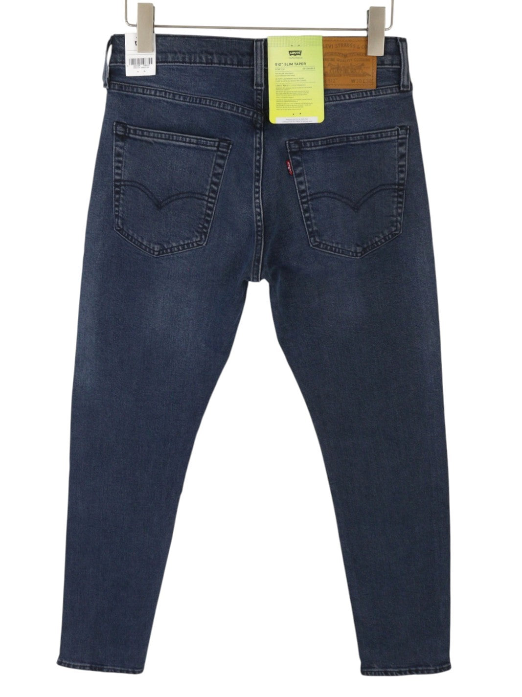 LEVI'S 512 Slim Taper Men Jeans W30/L30 Blue Whiskers Faded Stretch Big E