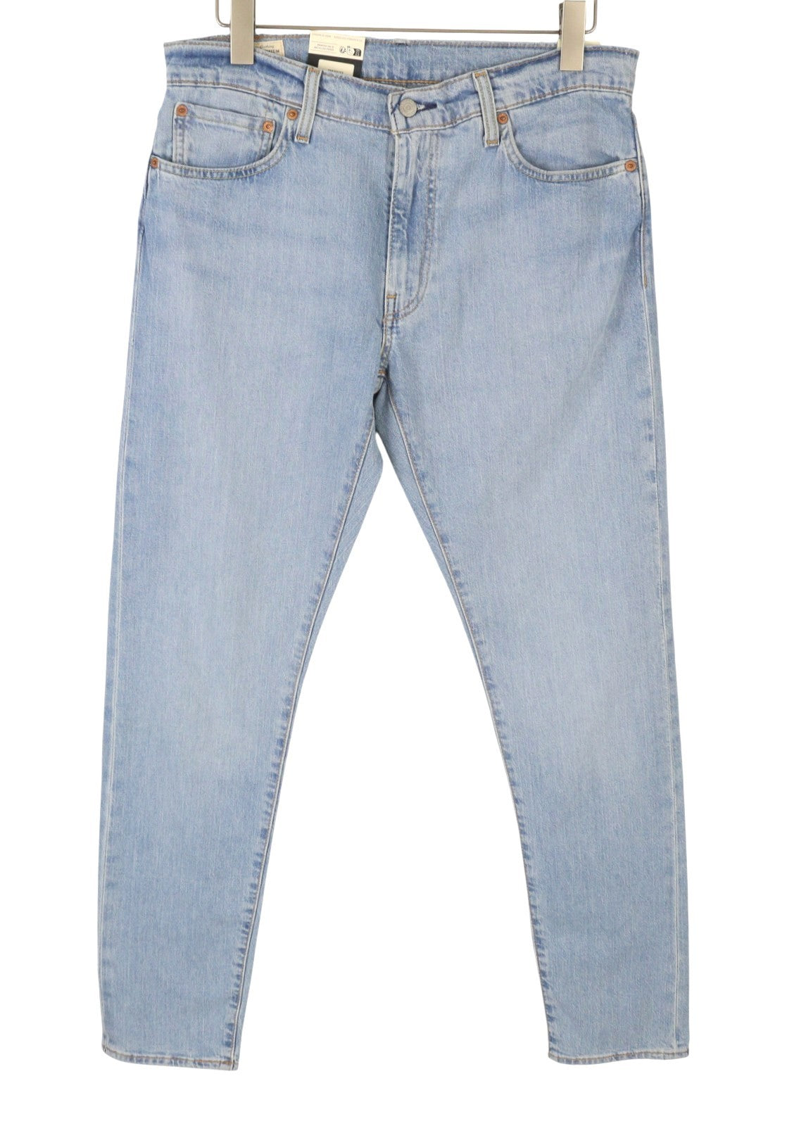 LEVI'S 512 Men Jeans W33/L34 Blue Whiskers Faded Tapered Fit Premium Big E