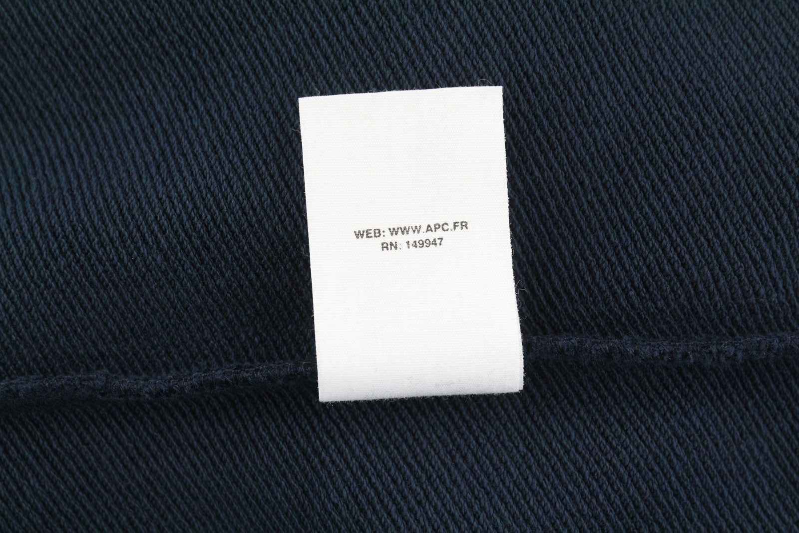 A.P.C. Rider Men Sweatshirt L Dark Blue Crew Neck Cotton Logo Pullover RRP220