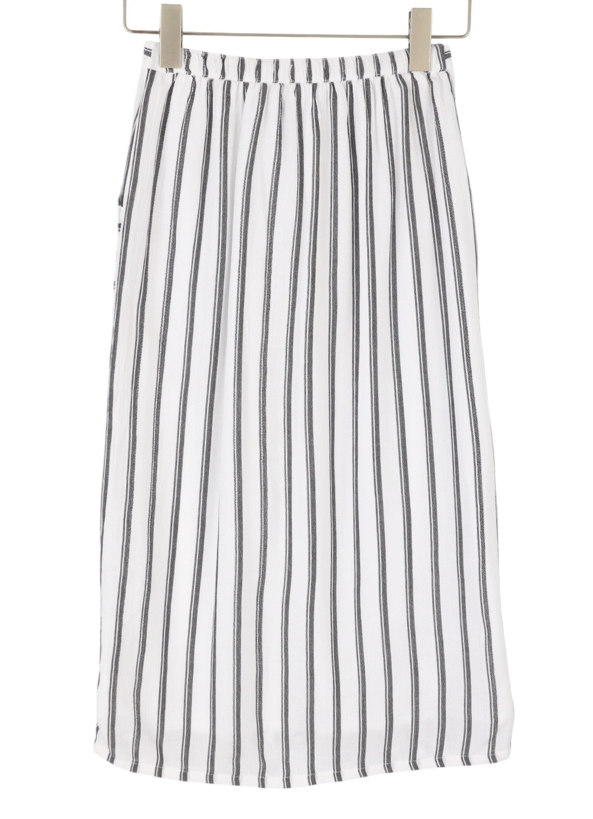 AMERICAN EAGLE OUTFITTERS Women Skirt XS White Striped Buttoned Midi