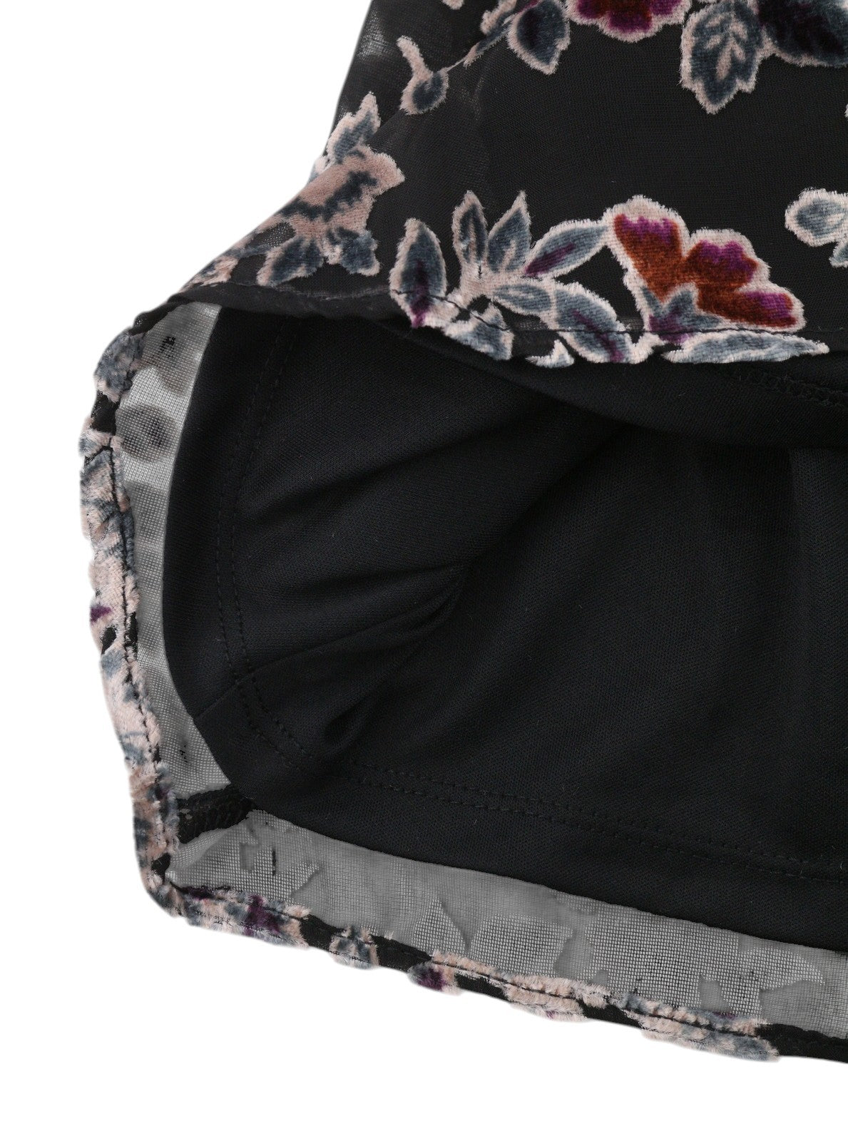AMERICAN EAGLE OUTFITTERS Women Skirt S Black Floral Print Lined Mini