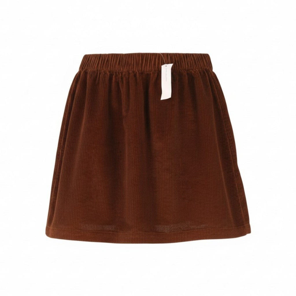 AMERICAN EAGLE OUTFITTERS Women Skirt M Brown Corduroy Elastic Waist Mini