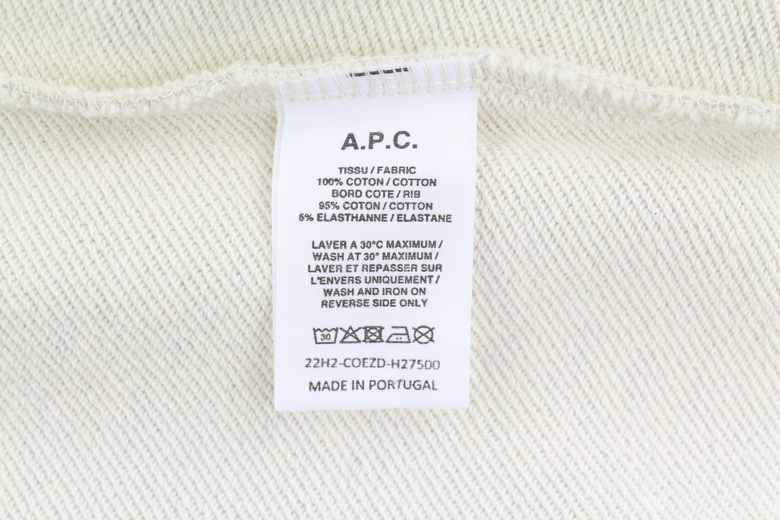 A.P.C. Rufus Men Sweatshirt S Melange Grey Crew Neck Cotton Pullover RRP389