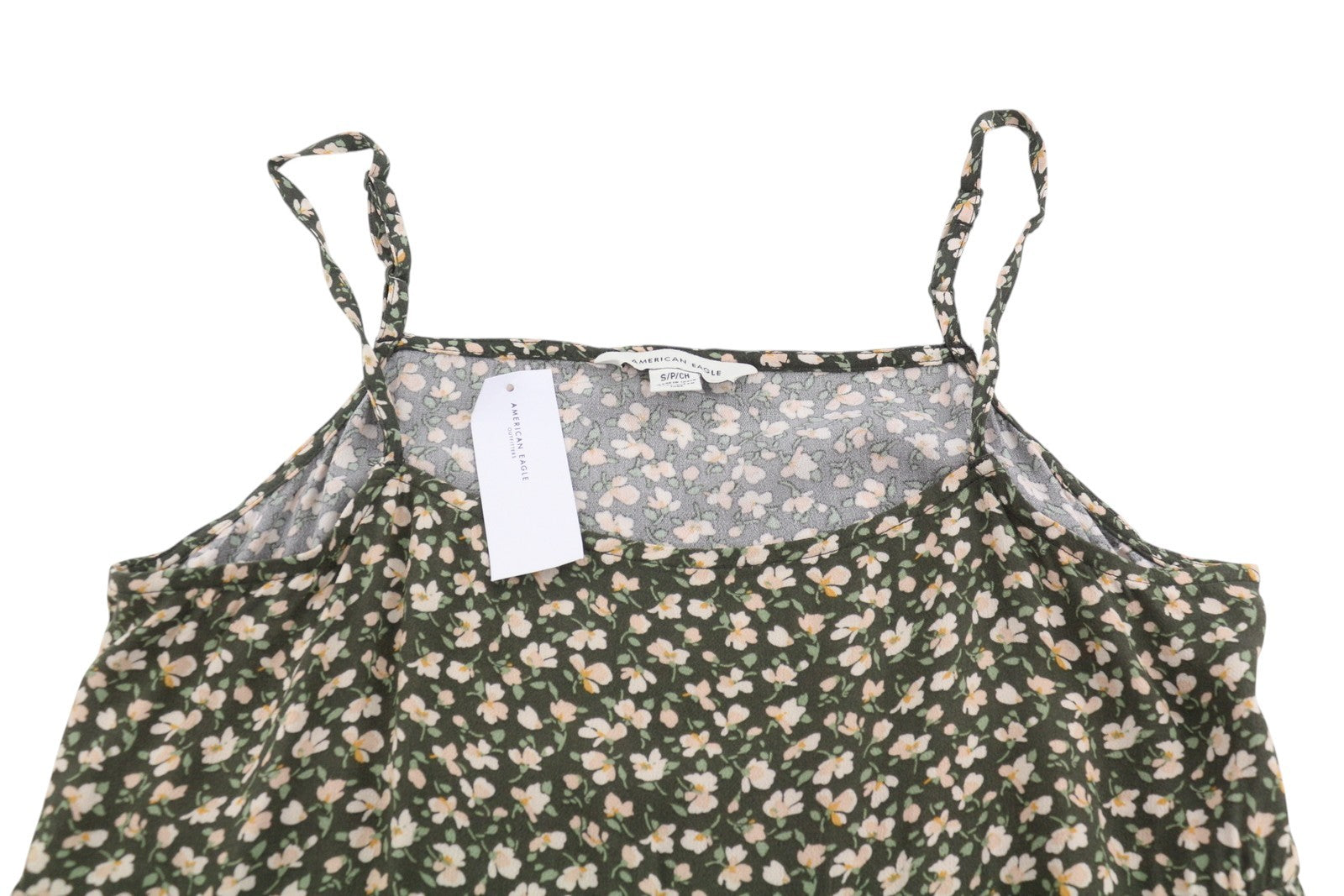 AMERICAN EAGLE OUTFITTERS Women Dress S Floral Pattern Round Neck Sleeveless