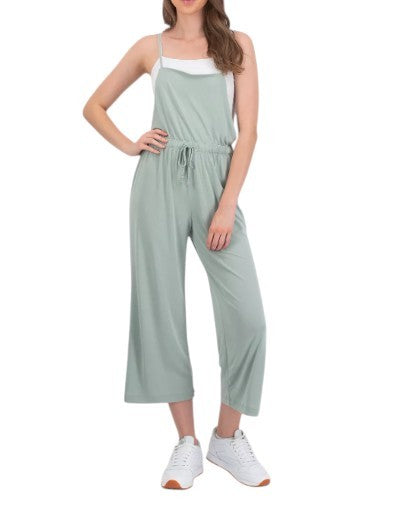 AMERICAN EAGLE OUTFITTERS Women Jumpsuit M Green Super Soft Drawstring Waist