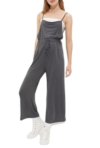 AMERICAN EAGLE OUTFITTERS Women Jumpsuit XS Grey Super Soft Drawstring Waist