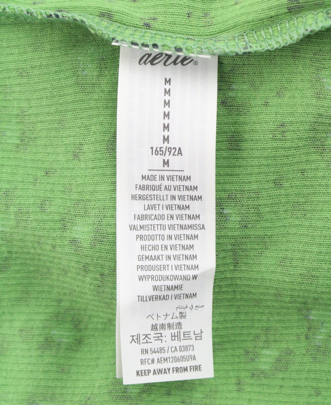AMERICAN EAGLE OUTFITTERS Women T-Shirt M Green Leopard Print Ribbed Sleeveless