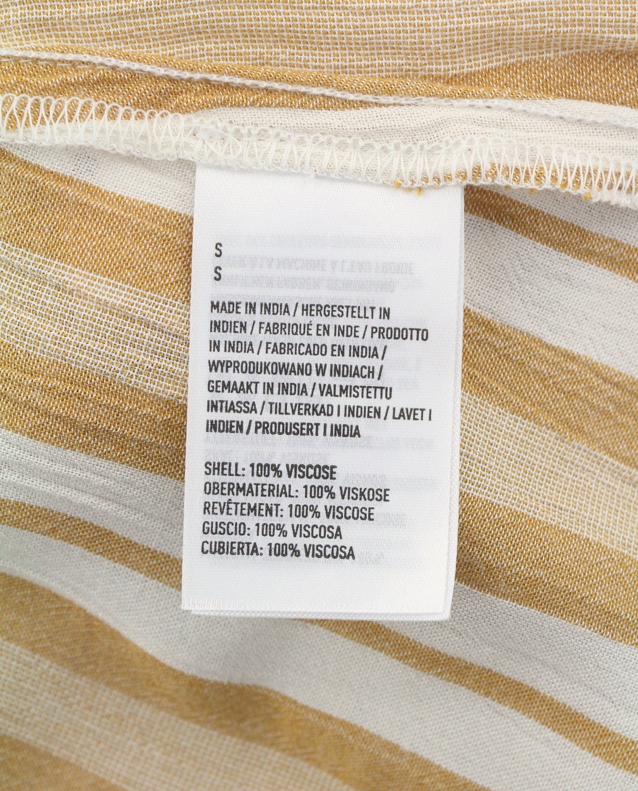 AMERICAN EAGLE OUTFITTERS Women T-Shirt S Beige Stripe V-Neck Sleeveless