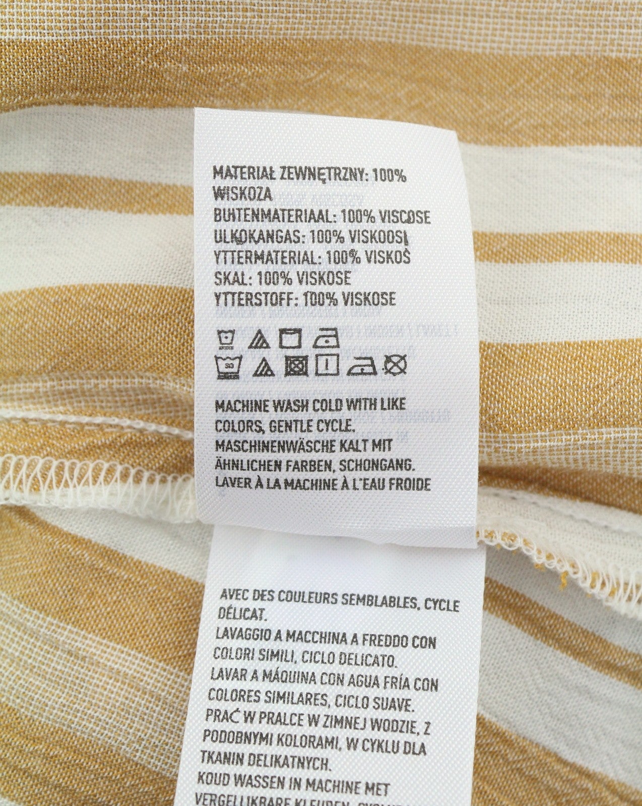 AMERICAN EAGLE OUTFITTERS Women T-Shirt S Beige Stripe V-Neck Sleeveless