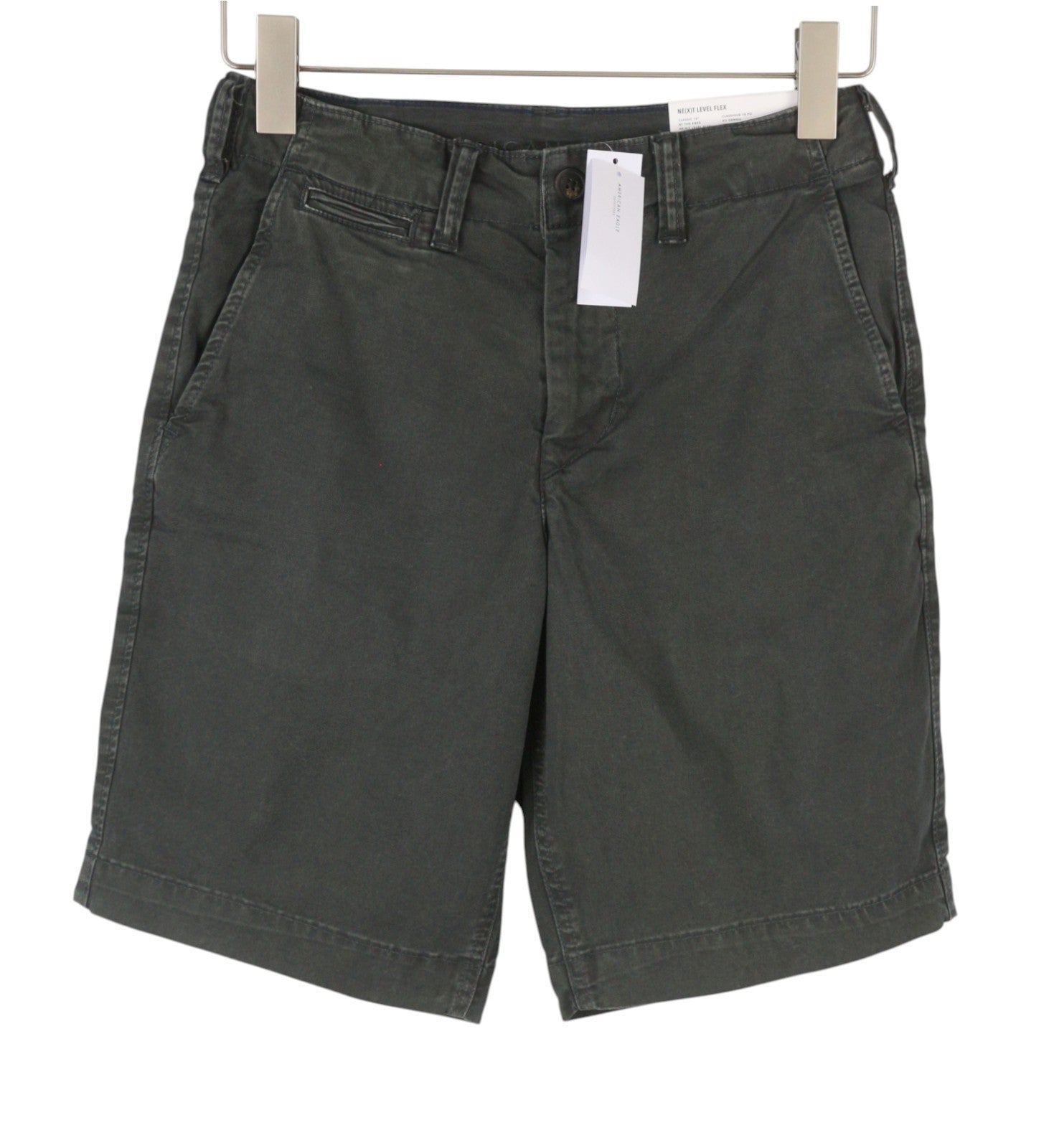AMERICAN EAGLE OUTFITTERS Classic 10" Men Boy Shorts W26 Grey Stretch Flex Chino