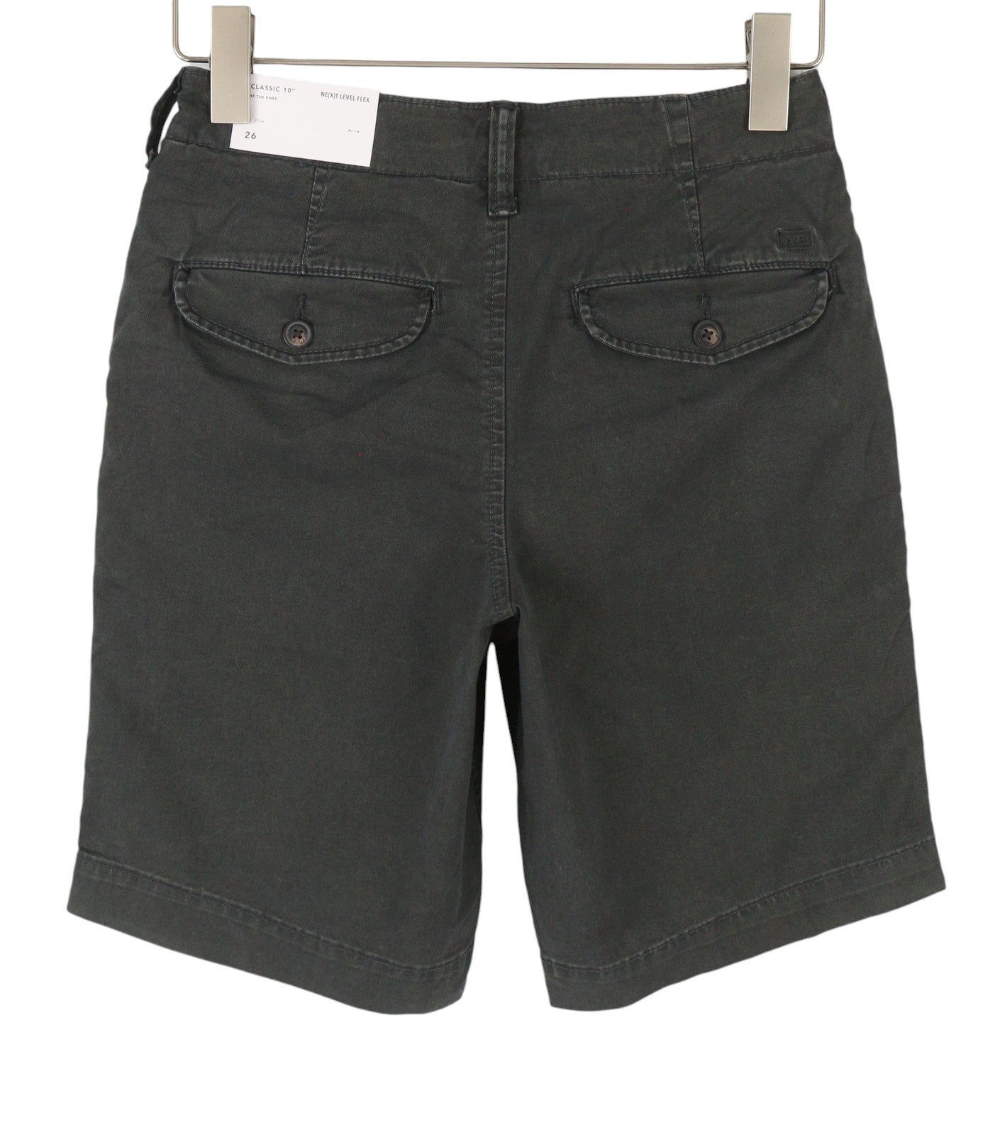AMERICAN EAGLE OUTFITTERS Classic 10" Men Boy Shorts W26 Grey Stretch Flex Chino