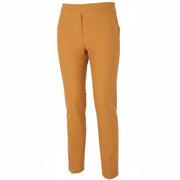 MAX MARA Women Trousers W28 Brown Elastic Waist Stretch Slim Fit