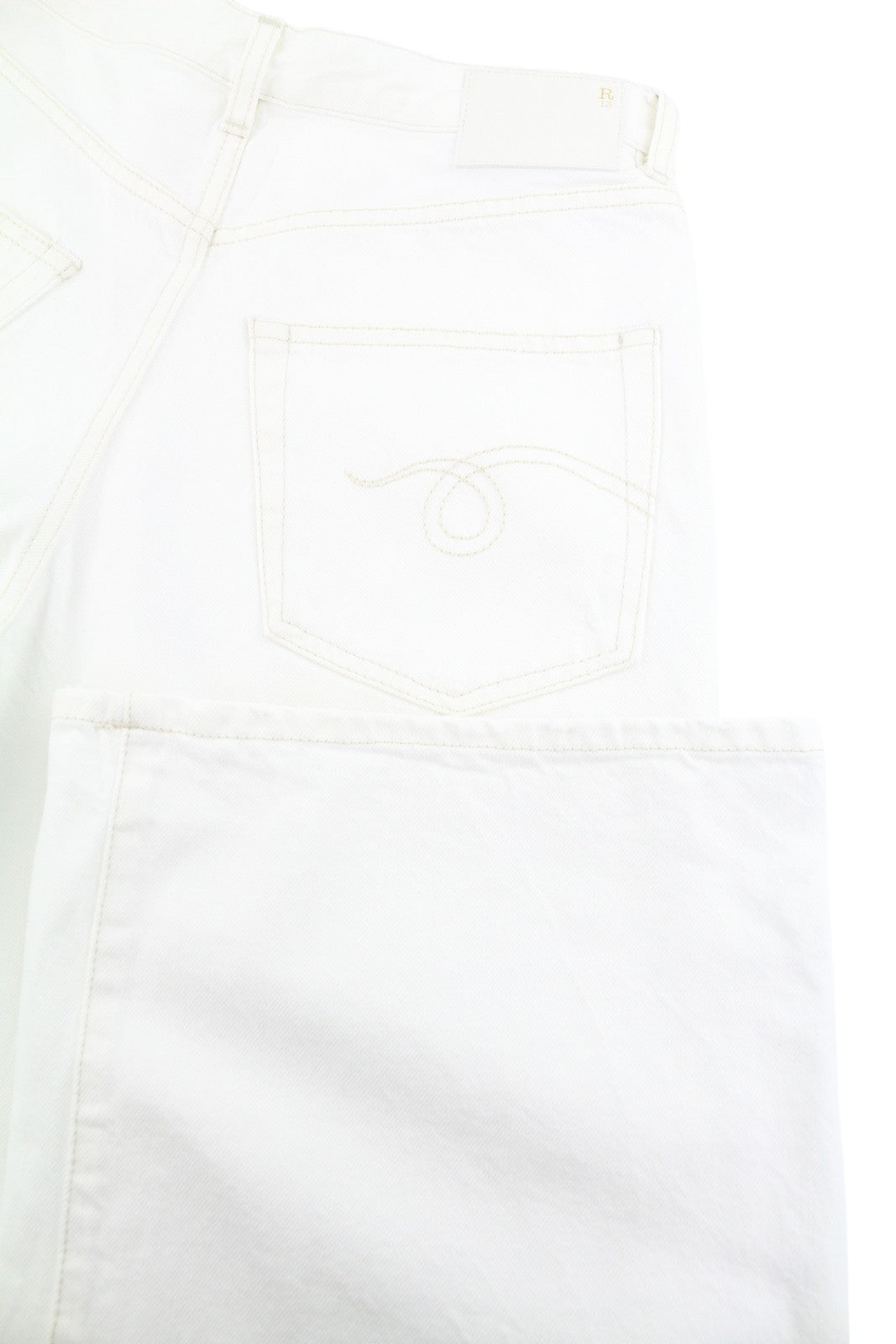 R13 Damon Pleated Women Jeans 25 Aerin White Wide Zip Fly PS26