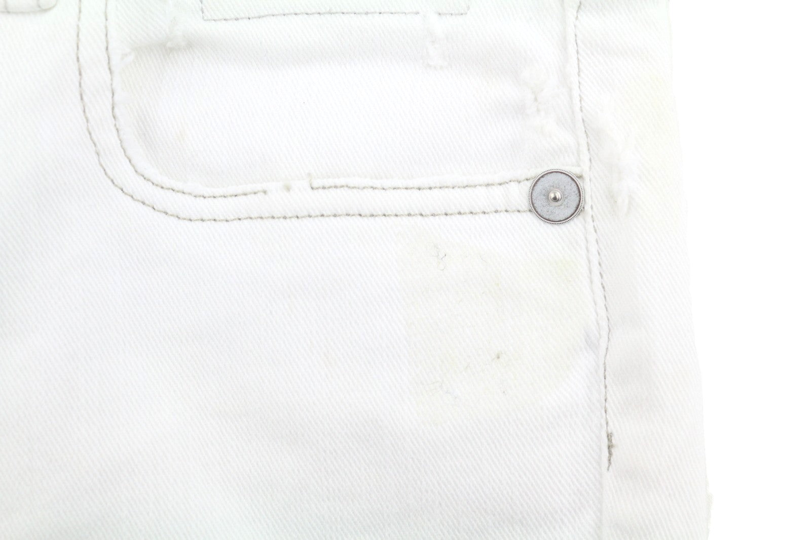 R13 Kick Fit Women Jeans 27 Bale White Flared Cropped Zipper