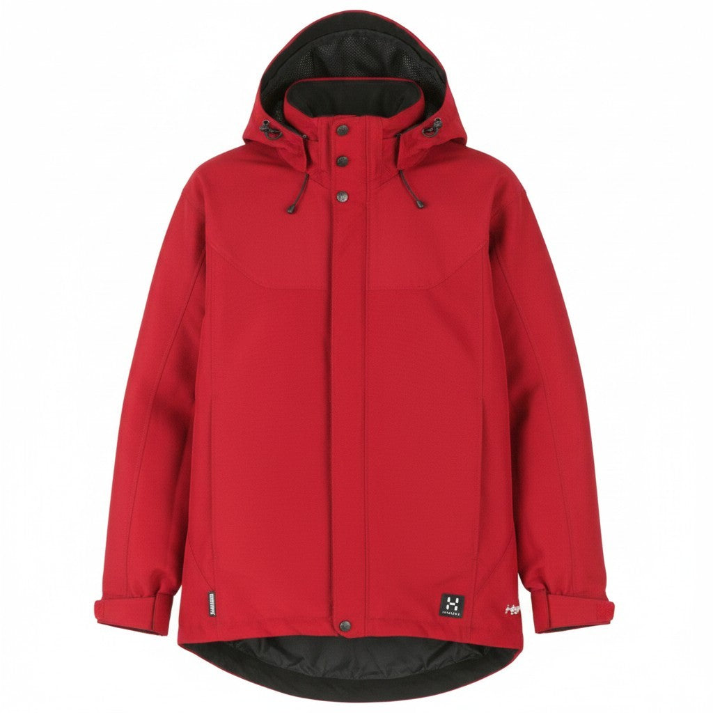HAGLOFS Women Jacket EU36 S Red Water Resistant Breathable Hooded Full Zip