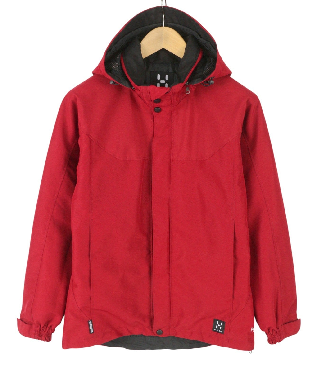 HAGLOFS Women Jacket EU36 S Red Water Resistant Breathable Hooded Full Zip
