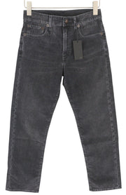 R13 Romeo Women Trousers 26 Obsidian Stretch Cord Faded Grey Cropped Ankle FW25