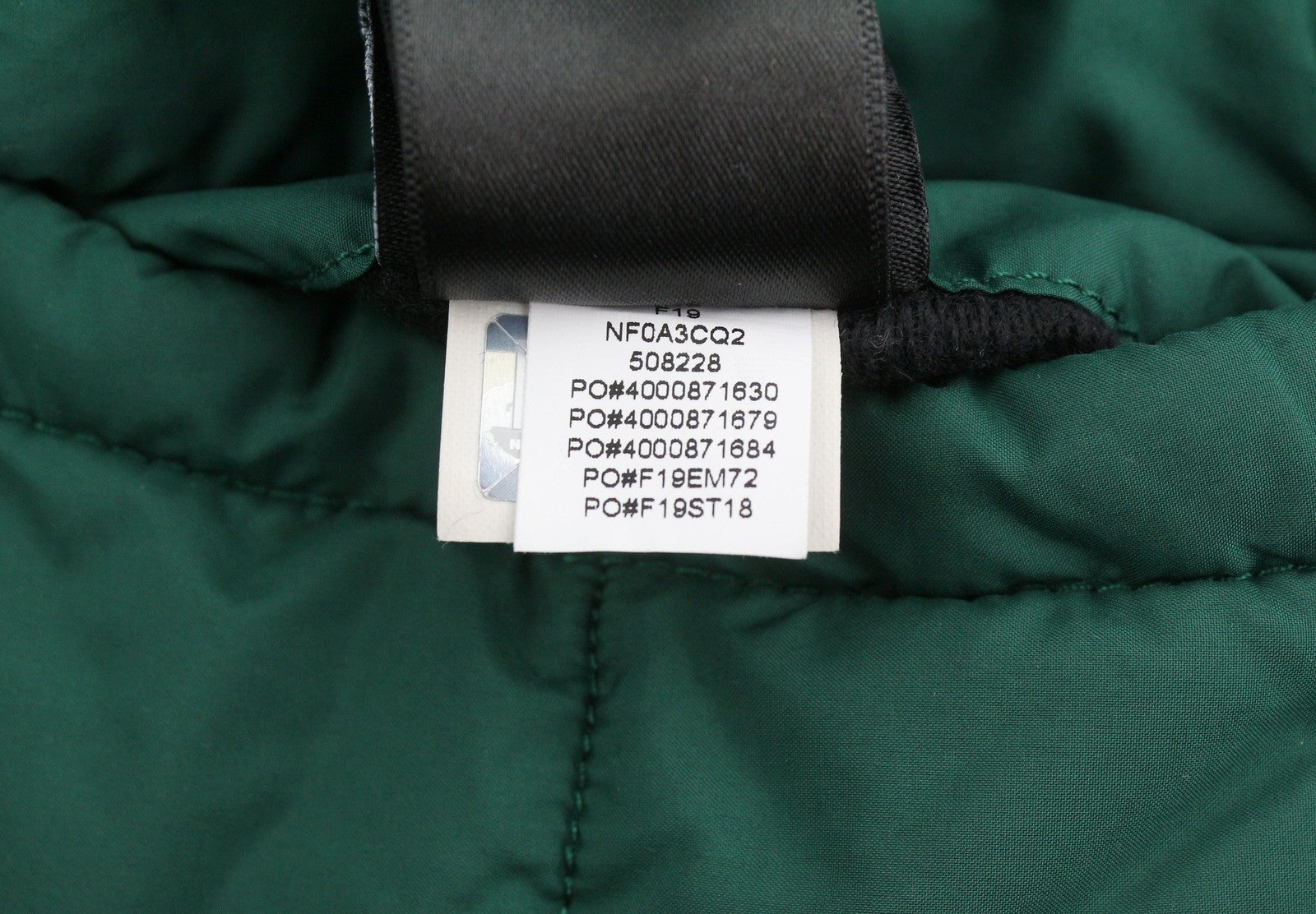 THE NORTH FACE Boy Jacket M Green Hooded Padded Quilted Full Zip