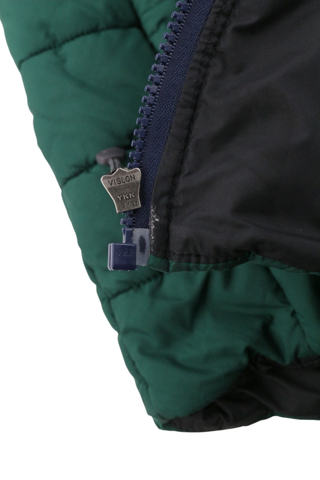 THE NORTH FACE Boy Jacket M Green Hooded Padded Quilted Full Zip