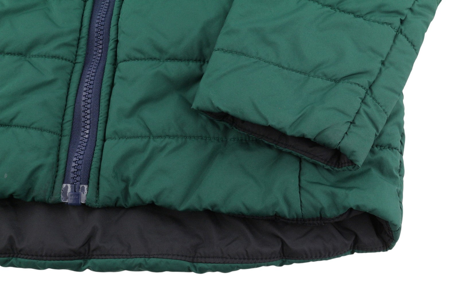 THE NORTH FACE Boy Jacket M Green Hooded Padded Quilted Full Zip