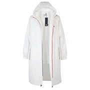 LACOSTE Sport Men Jacket S/M White Water Repellent Hooded Lightweight RRP299