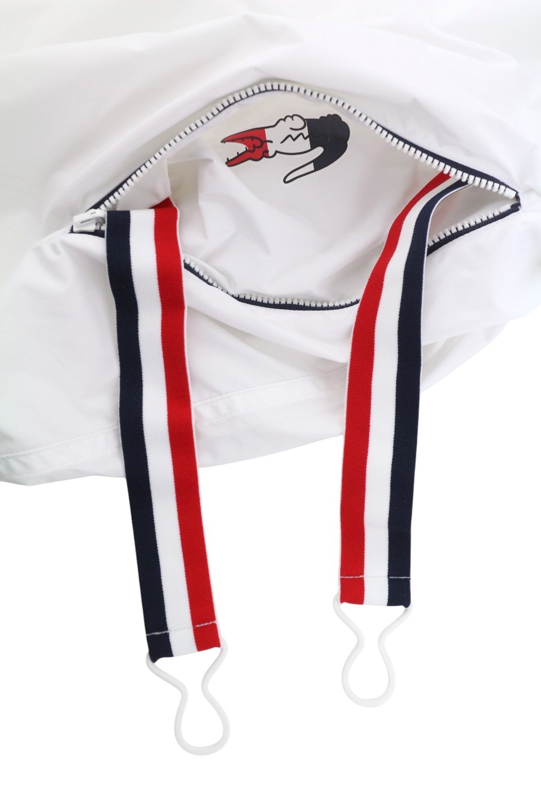 LACOSTE Sport Men Jacket S/M White Water Repellent Hooded Lightweight RRP299