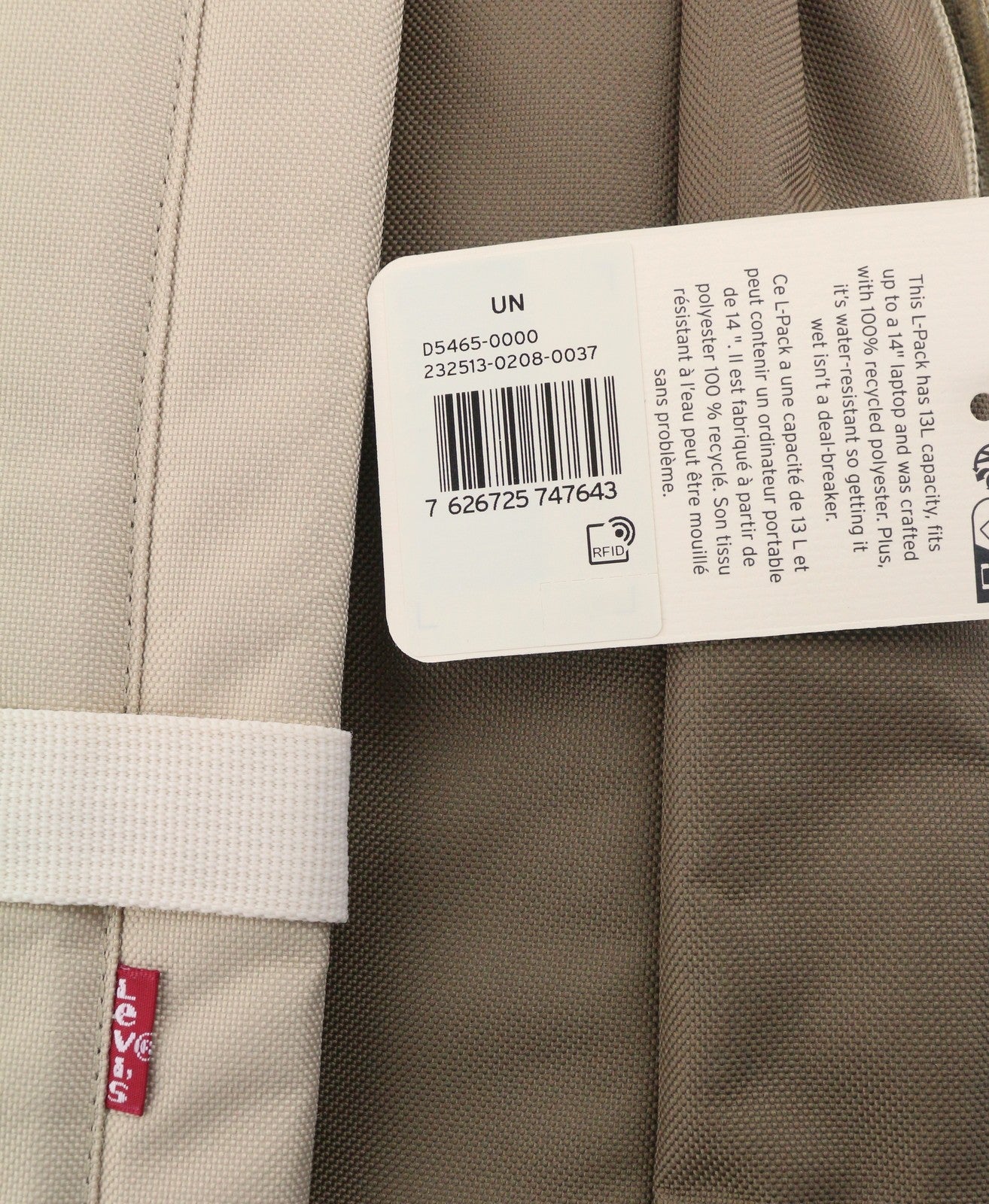 LEVI'S Men Bag OS Brown Functional Zipped Unisex Backpack