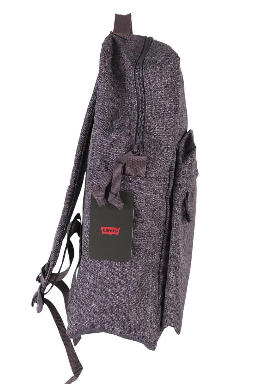 LEVI'S Men Bag OS Purple Melange Functional Zipped Unisex Backpack