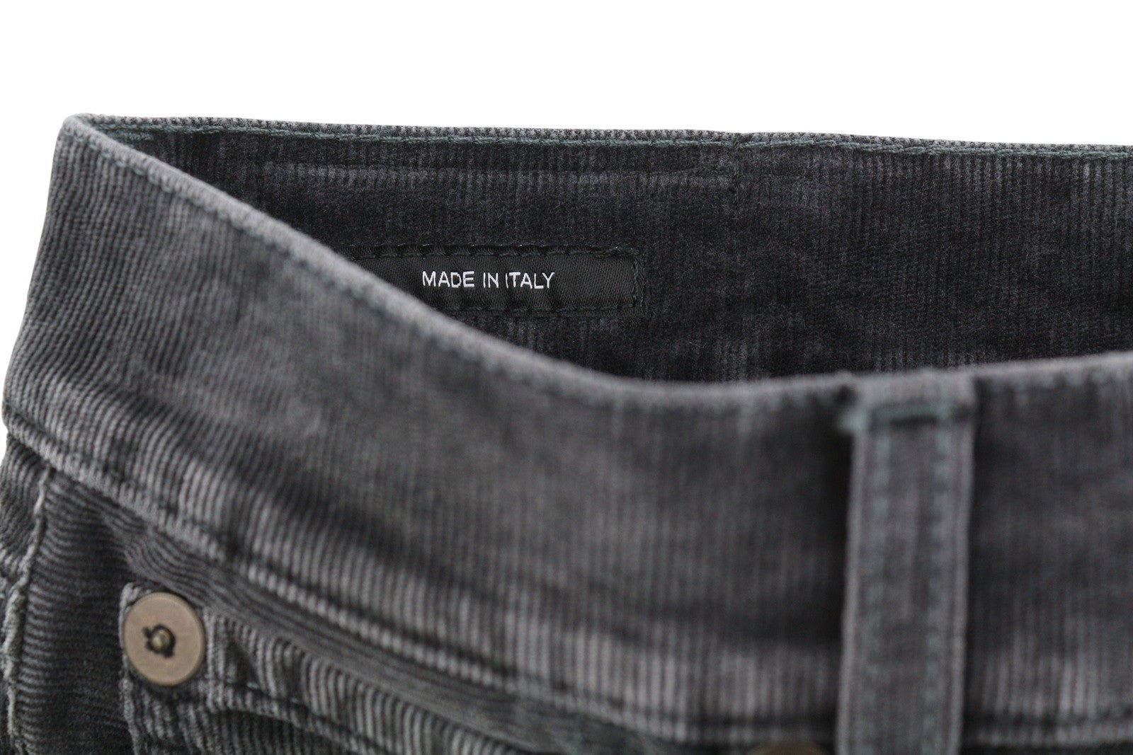 R13 Romeo Women Trousers 25 Obsidian Stretch Cord Faded Grey Cropped Ankle FW25