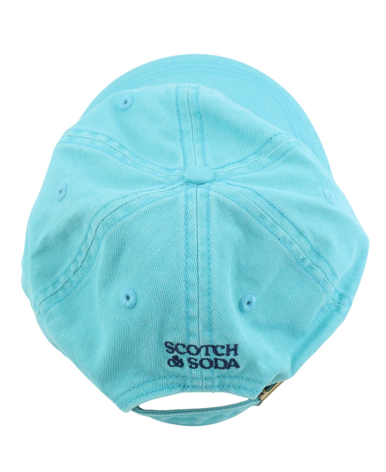 SCOTCH & SODA Men Cap OS Blue Cotton Embroidered Logo Unisex Baseball