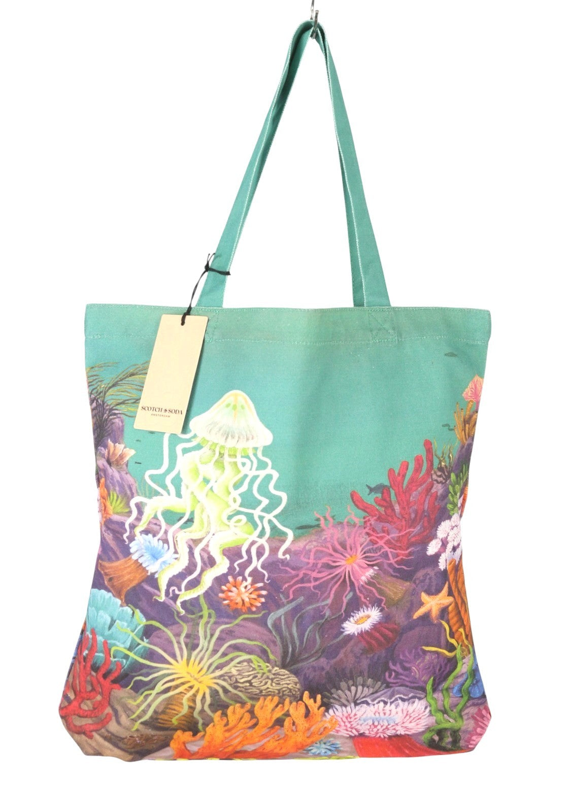 SCOTCH & SODA Women Bag OS Colourful Patterned Canvas Artwork Tote Unisex