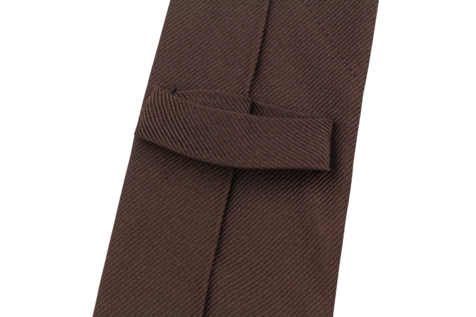 SUITSUPPLY Men Tie 148 x 6.5 CM Brown Textured Mulberry Silk Tied Formal