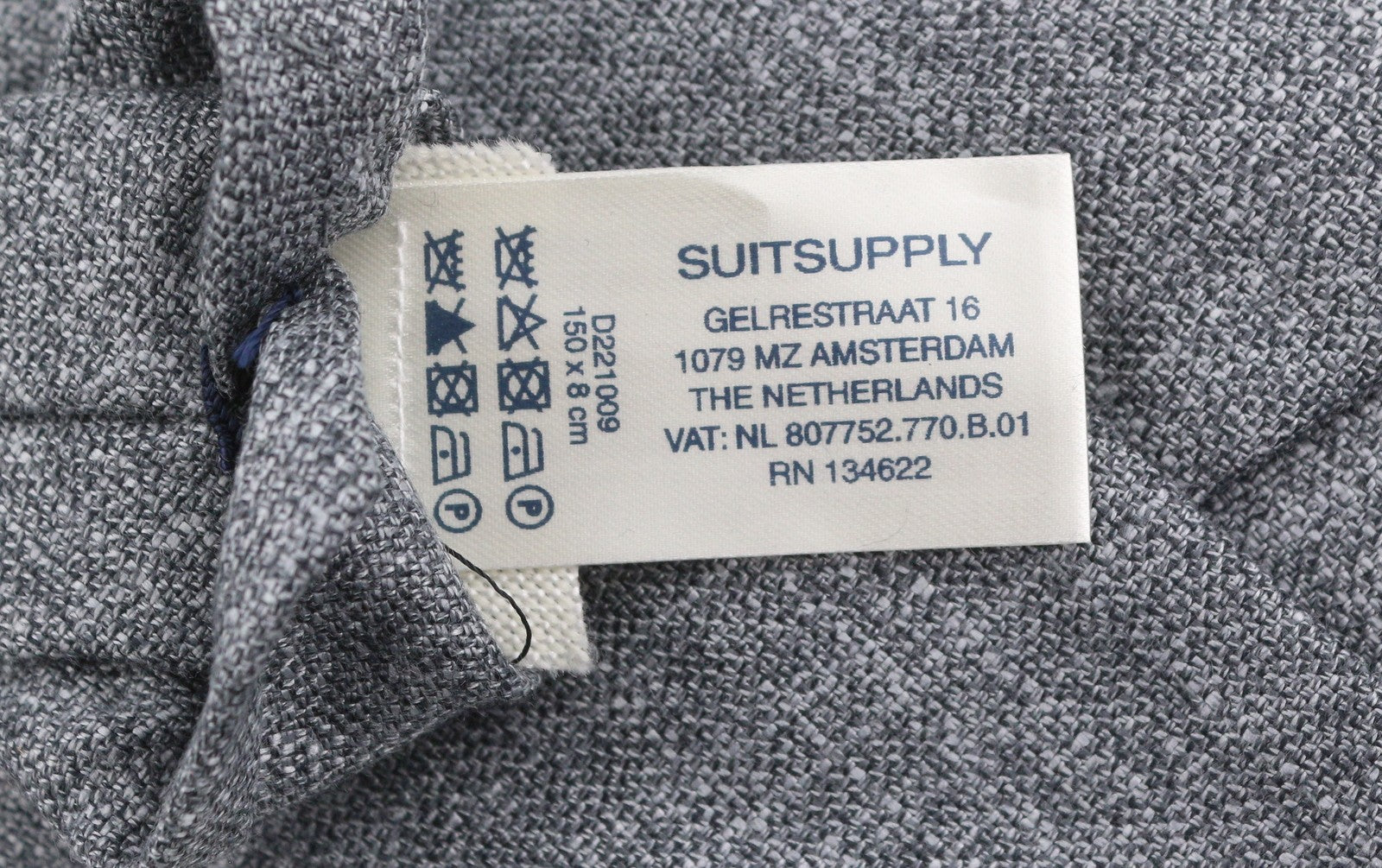SUITSUPPLY Men Tie 150 x 8 CM Grey Melange Woven Bamboo Tied Formal