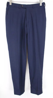 SUITSUPPLY Brescia Men Trousers UK28R Blue Pure Wool Pleated Lined Formal