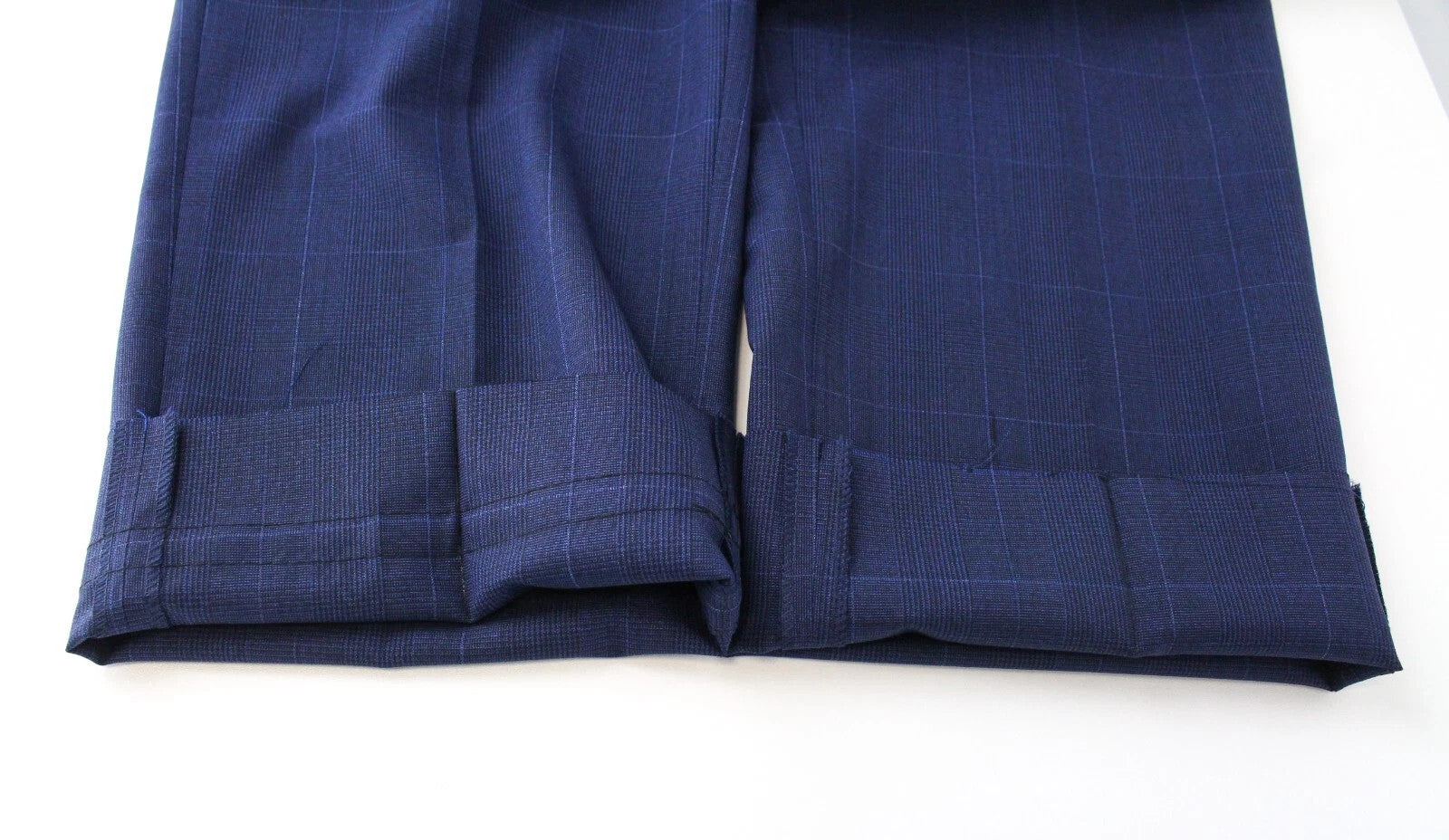 SUITSUPPLY Sienna Men Trousers UK42S Blue Pure Wool Pleated Classic Lined