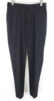 SUITSUPPLY Sienna Men Trousers UK38R Navy Pure Wool Pleated Lined Classic