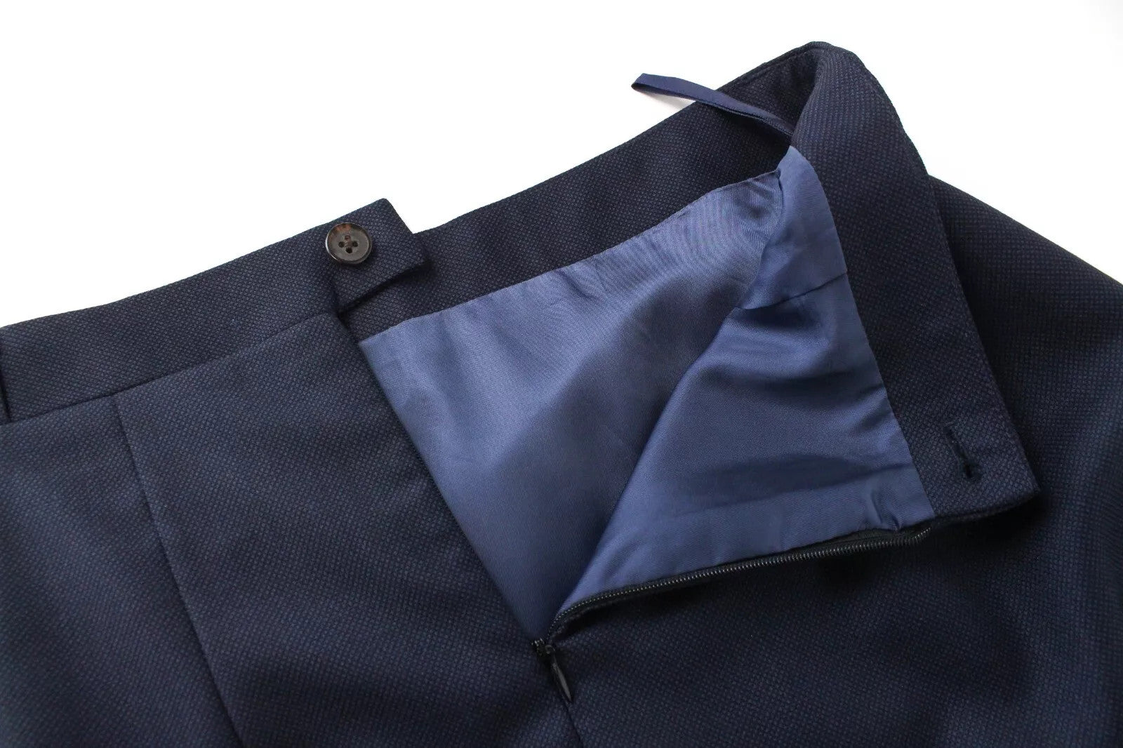 SUITSUPPLY Women Skirt 36 Slim Fit Navy Pure Wool Lined Classic Formal Short
