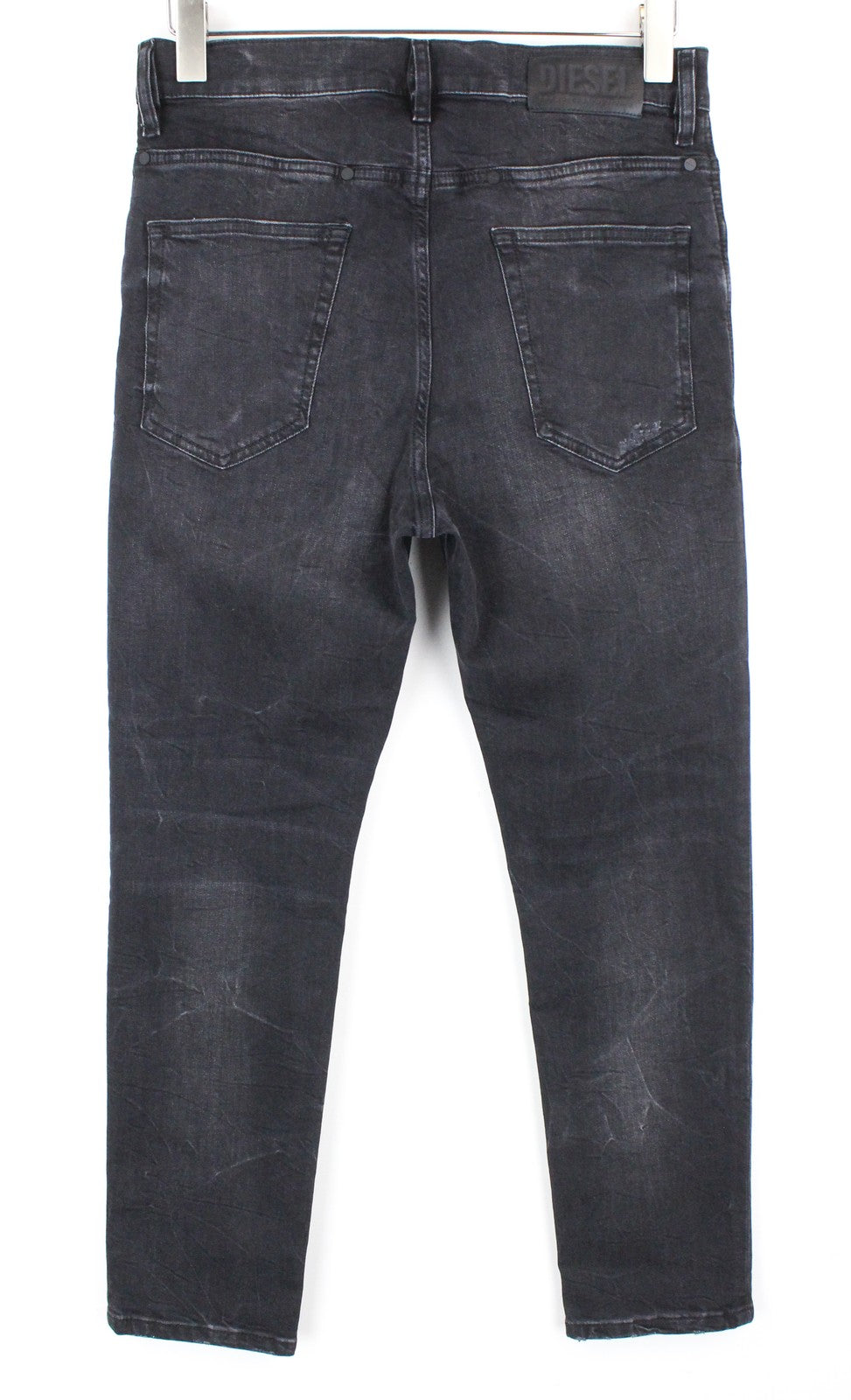 DIESEL D-Eetar 069DV Men Jeans W29/L34 Taper Distressed Cotton Stretch Grey