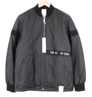 REPLAY Men Jacket L Black Lined Padded Long Sleeved Logo Zipped Single-Breasted