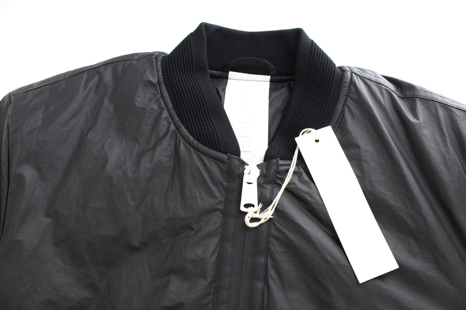 REPLAY Men Jacket L Black Lined Padded Long Sleeved Logo Zipped Single-Breasted