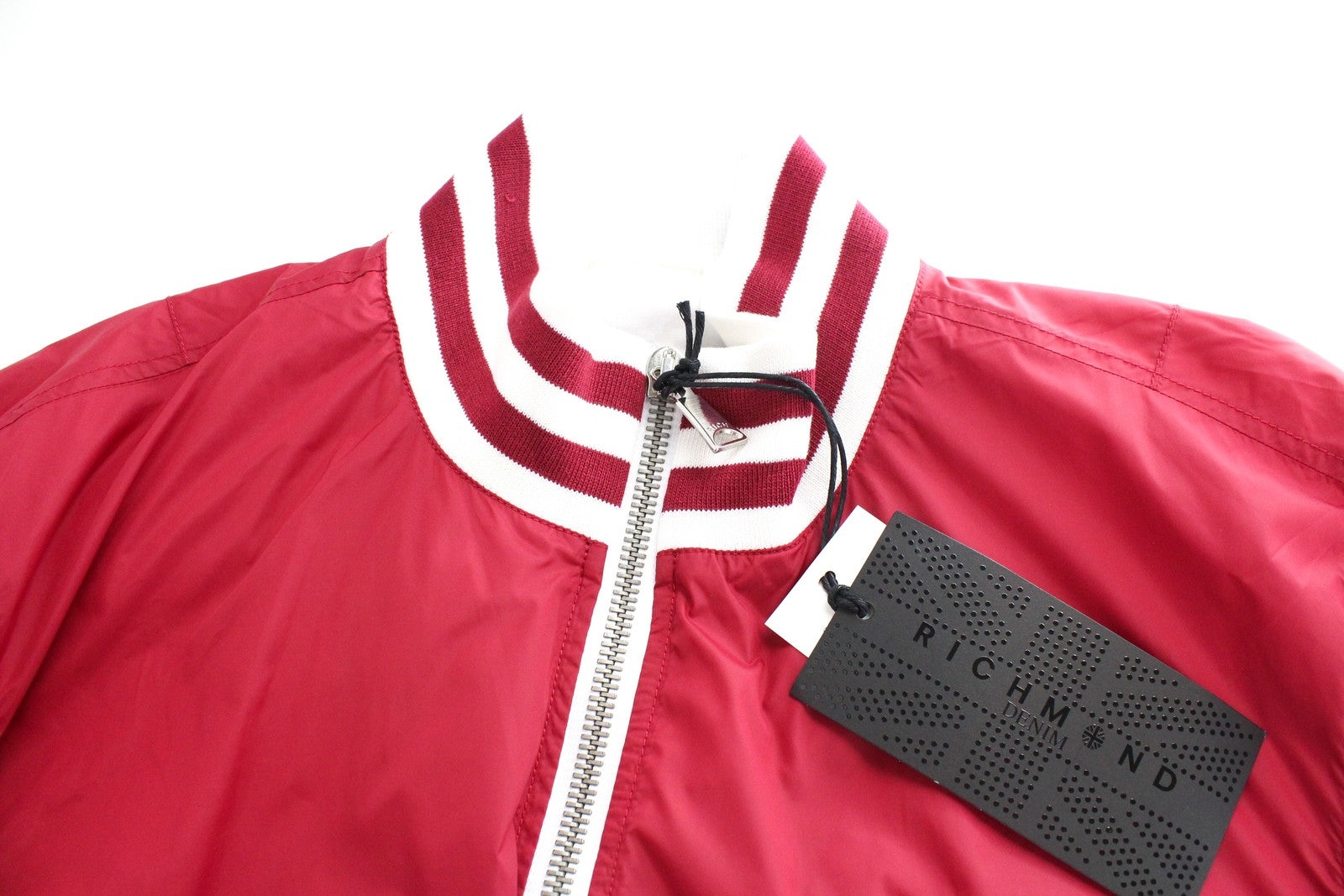 RICHMOND Men Jacket 54 XL Red Lined Single-Breasted Long Sleeved Zip Lightweight