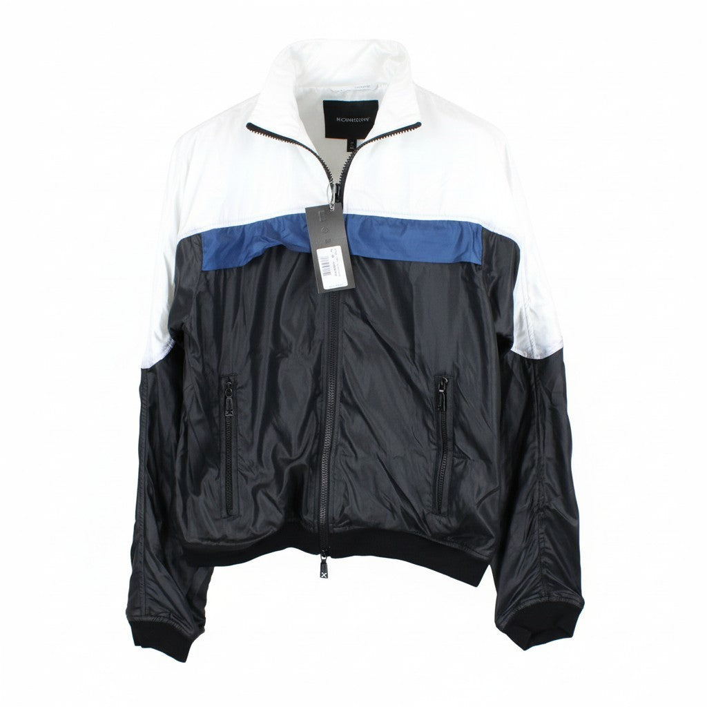 RICHMOND Men Jacket 48 M White Blue Single-Breasted Lightweight Long Sleeved