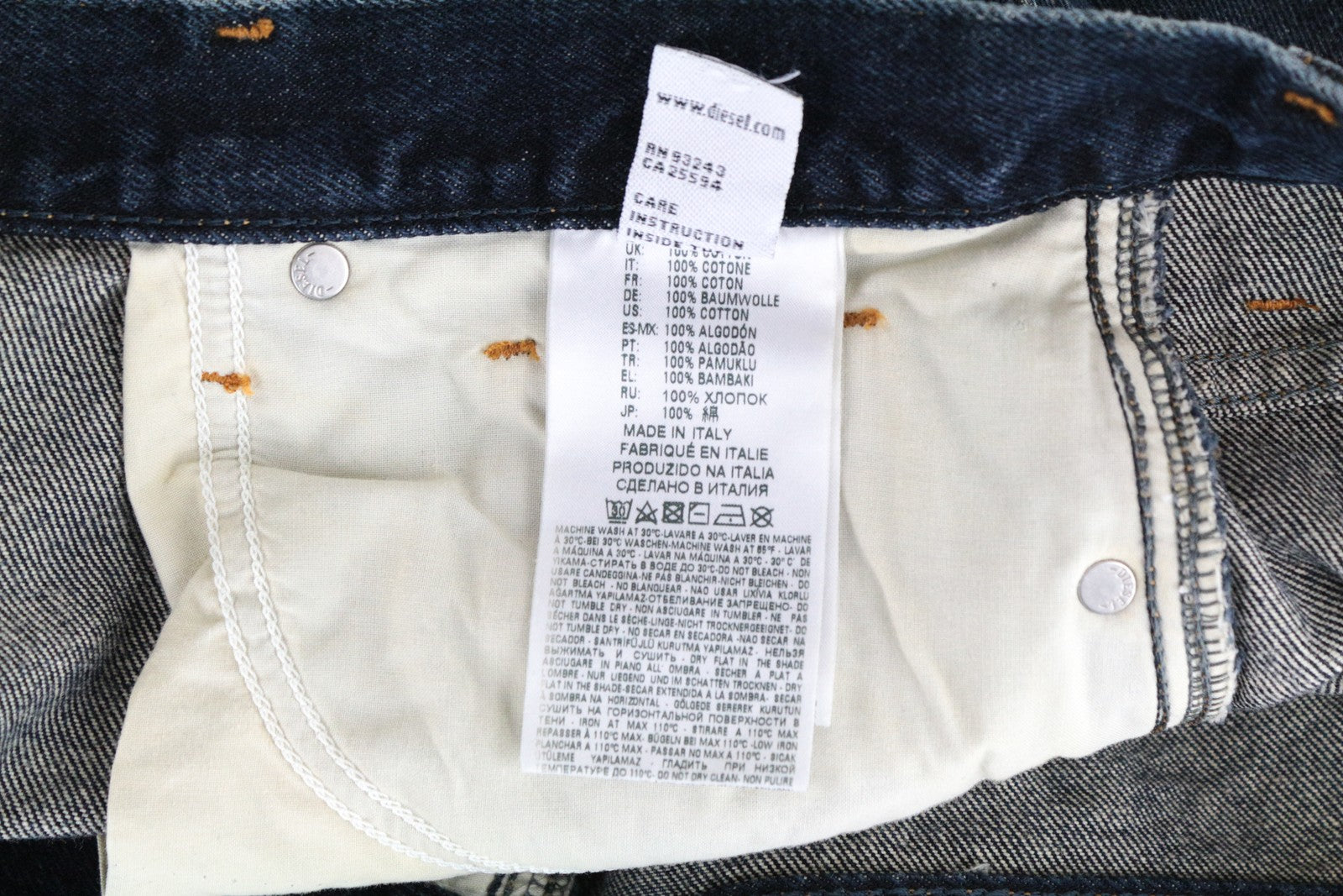 DIESEL Alys 084ZK Women Jeans W31/L30 Straight Washed Dark Blue Pure Cotton